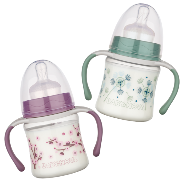 ПП шише со широко грло, со рачки, 150мл