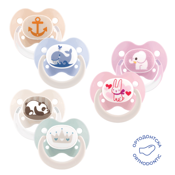 Анатомска цуцла-лажливка со рачка, 0-6м.