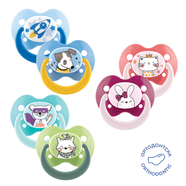 Анатомска цуцла-лажливка со рачка, 18м.+